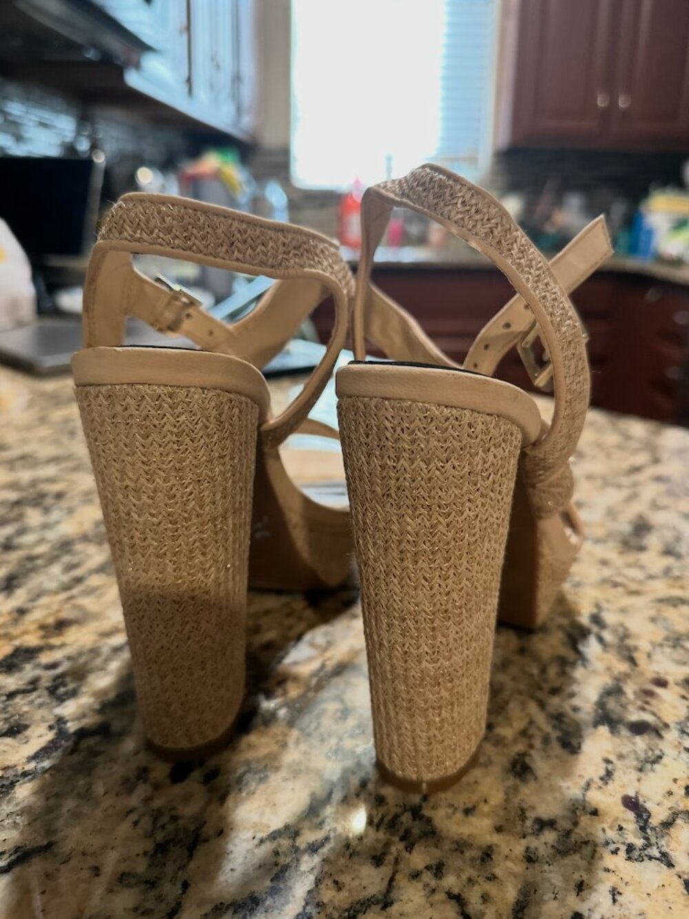 Jessica Simpson Woven Platform Block Heels - Size 6.5 - Picture 5 of 5